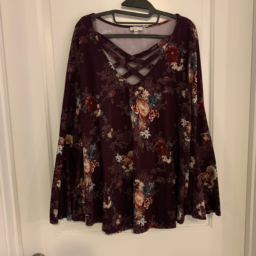 Purple floral Top